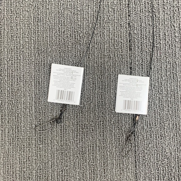 2 Hurricane Salt Tackle Coated Steel Trolling Fishing Leaders Black 20in 90lb - Picture 5 of 12